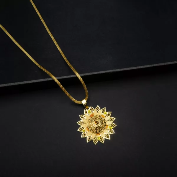 PS-2305002 - Gold Plated Traditional Pendant Necklace