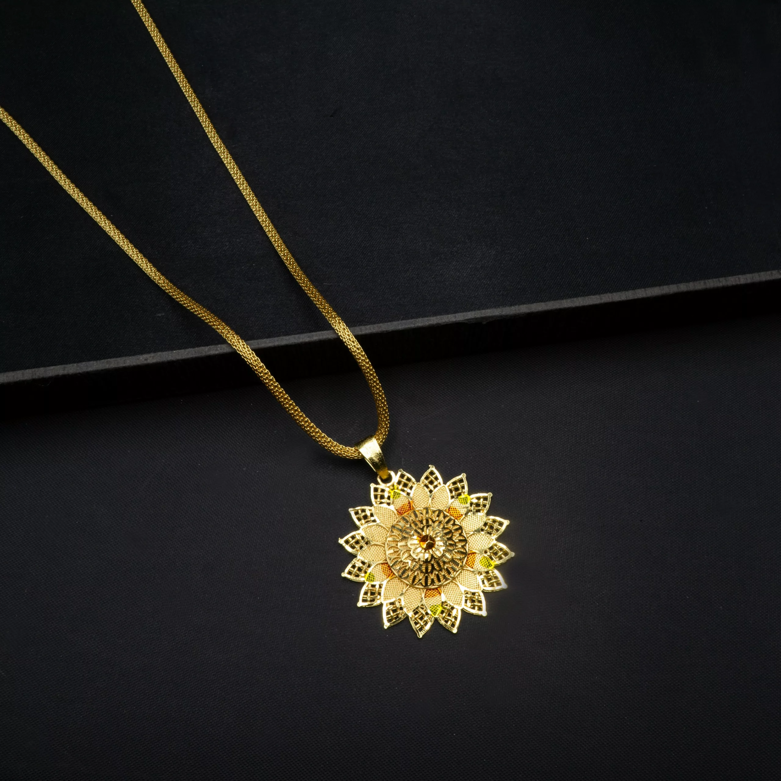 PS-2305002 - Gold Plated Traditional Pendant Necklace PS-2305002 - Gold Plated Traditional Pendant Necklace