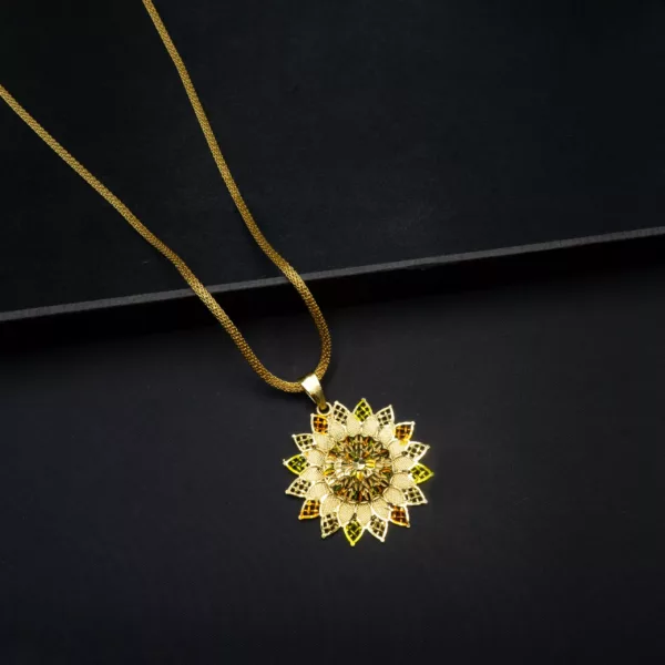 PS-2305003 - Gold Plated Traditional Pendant Necklace