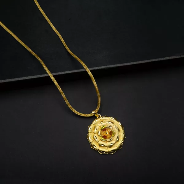 PS-2305004 - Gold Plated Traditional Pendant Necklace