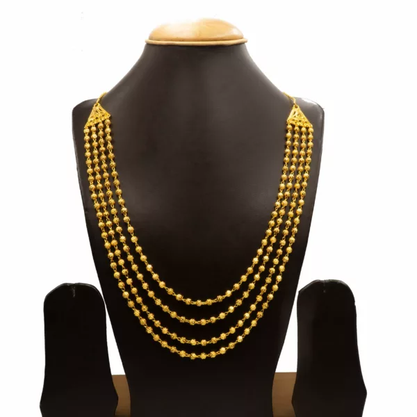NS-2306001 - Gold Plated 4 Layered Necklace