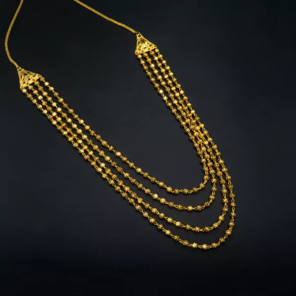NS-2306001 - Gold Plated 4 Layered Necklace