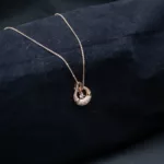 CH-2307021 - Modern Sophistication American Diamond Chain Locket Necklace