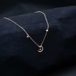 CH-2307023 - Starry Night Moon & Star Necklace with American Diamonds