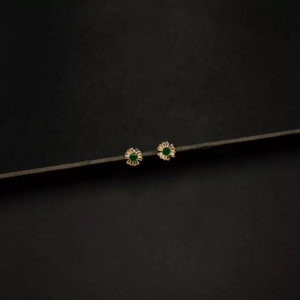 ER-2307038 - Emerald Essence American Diamond Dainty Ear Tops