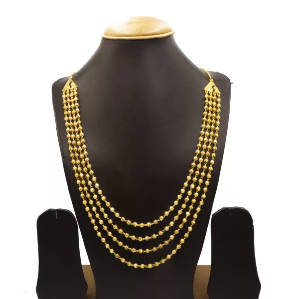 NS-2307005 - Gold Plated 4 Layered Necklace