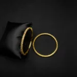 BA-2307003 - Gold Plated American Diamond 2 Pcs Bangle Set