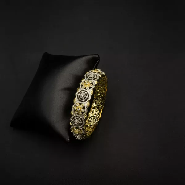 BA-2307005 - Gold Plated American Diamond Bangle