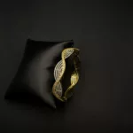 BA-2307009 - Gold Plated American Diamond Bangle