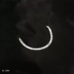 BL-064 - White Gold Plated American Diamond Magnetic Lock Bracelet