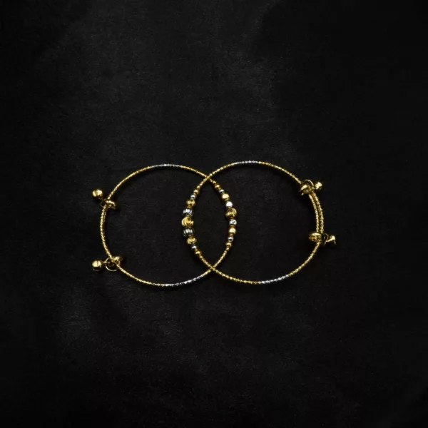 BL-2308001 - Gold Plated Slider Adjustable Charm Bracelets