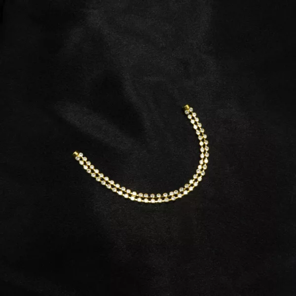 BL-2308014 - Gold Plated American Diamond Magnetic Lock Bracelet