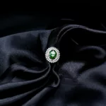 RI-2307023 - Radiant Green Hue Adjustable Gold Plated Ring with Striking Emerald Gem