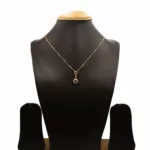 CH-2309029 - Gold Plated American Diamond Contemporary Chain Necklace