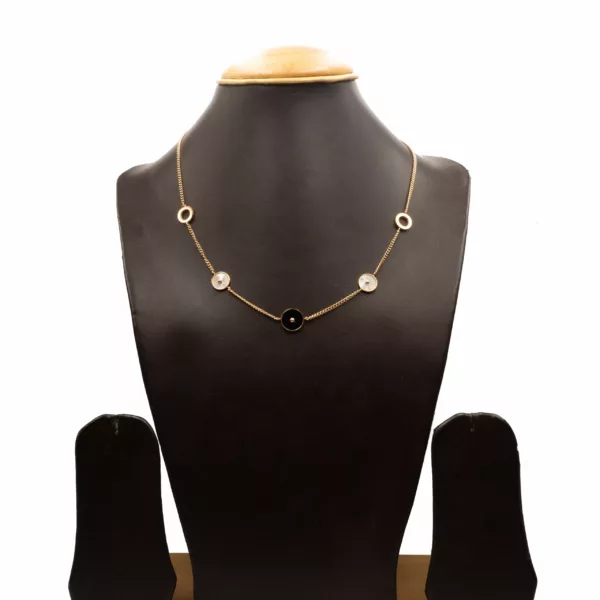 CH-2309031 - Gold Plated Contemporary Chain Necklace