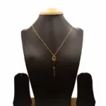 CH-2309032 - Gold Plated American Diamond Contemporary Chain Necklace
