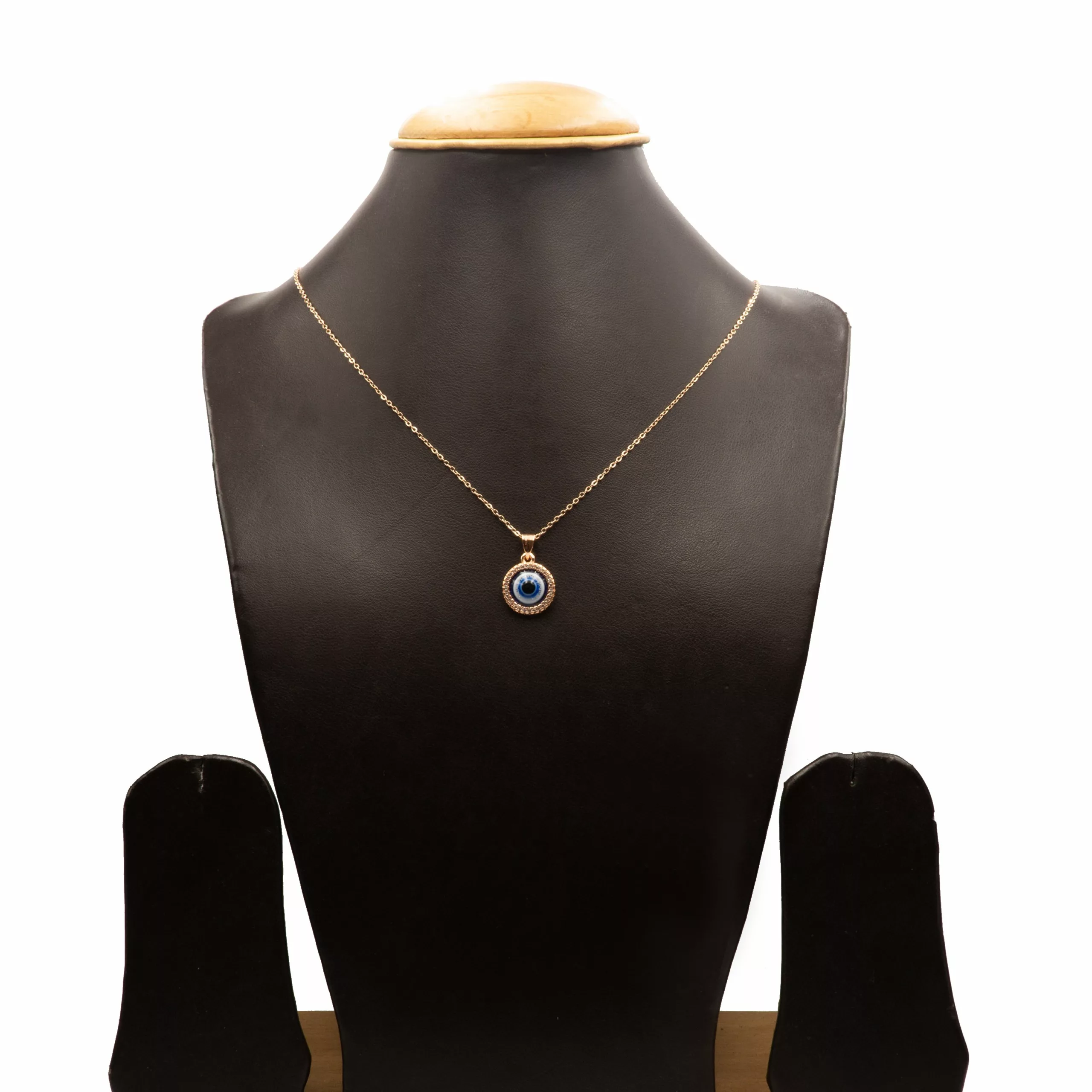 CH-2309033 - Gold Plated Contemporary Evil Eye Chain Necklace CH-2309033 - Gold Plated Contemporary Evil Eye Chain Necklace