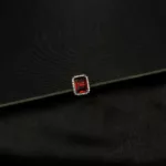 RI-2309006 - Radiant Red Hue Adjustable White Gold Plated Ring with Striking Ruby Gem