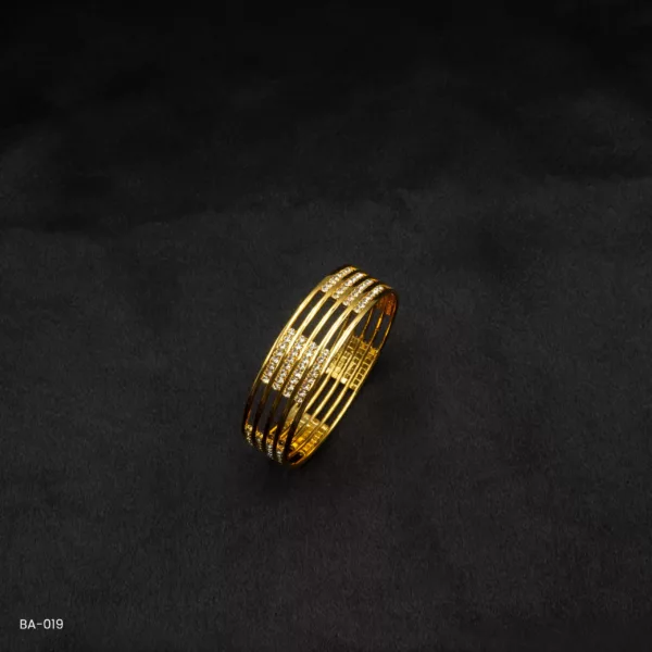 BA-019 - Gold Plated American Diamond Bangle