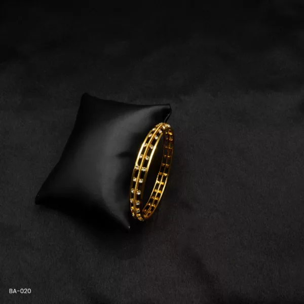 BA-020 - Gold Plated American Diamond Bangle