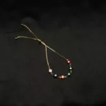 BL-2310001 - Gold Plated Multicolor Evil Eye Adjustable Slider Bracelet