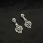 ER-2310005 - American Diamond White Gold Plated Contemporary Statement Earrings