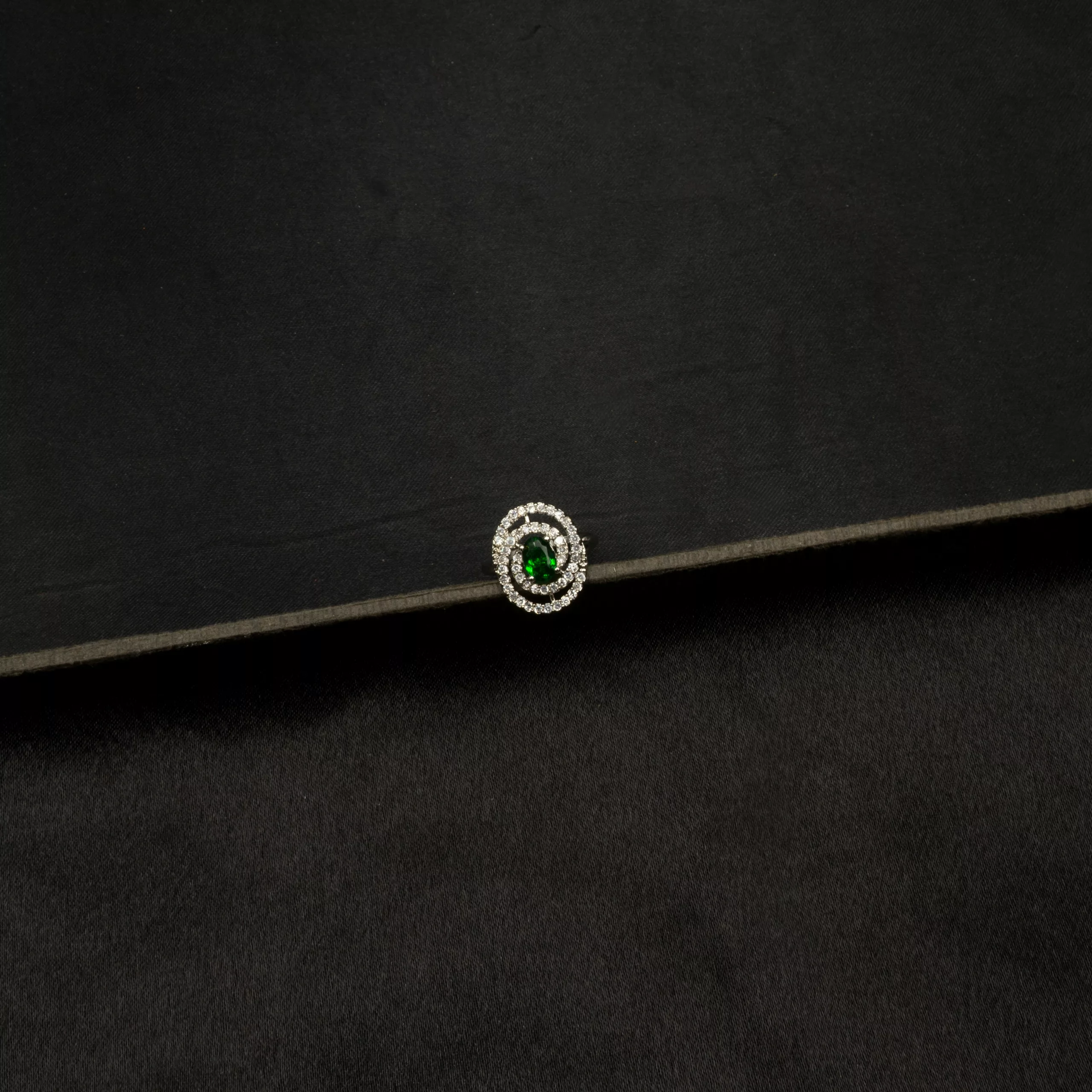 RI-2310030 - White Gold Plated American Diamond Adjustable Ring RI-2310030 - White Gold Plated American Diamond Adjustable Ring