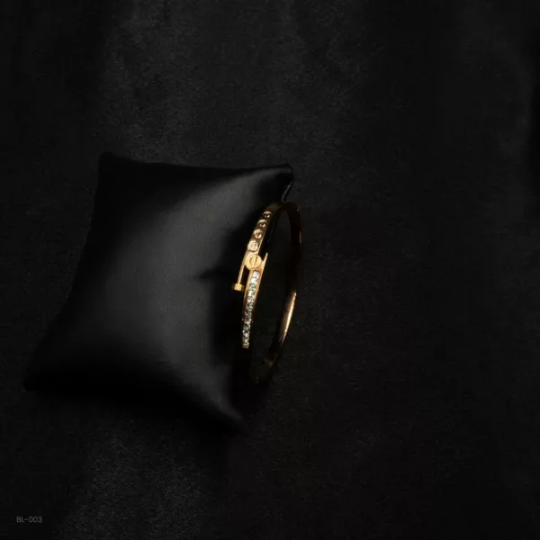 BL-003 - Rose Gold Plated American Diamond Contemporary Adjustable Bracelet