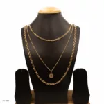 CH-002 - Layered Luxury Modern Rose Gold Triple Strand Chunky Chain Necklace