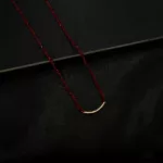 MA-2312013 - Gold Plated American Diamond Red Long Hydropotey Mangalsutra