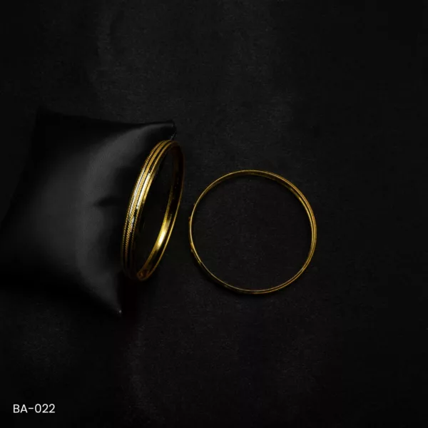 BA-022 - Gold Plated 2 Pcs Set Bangles
