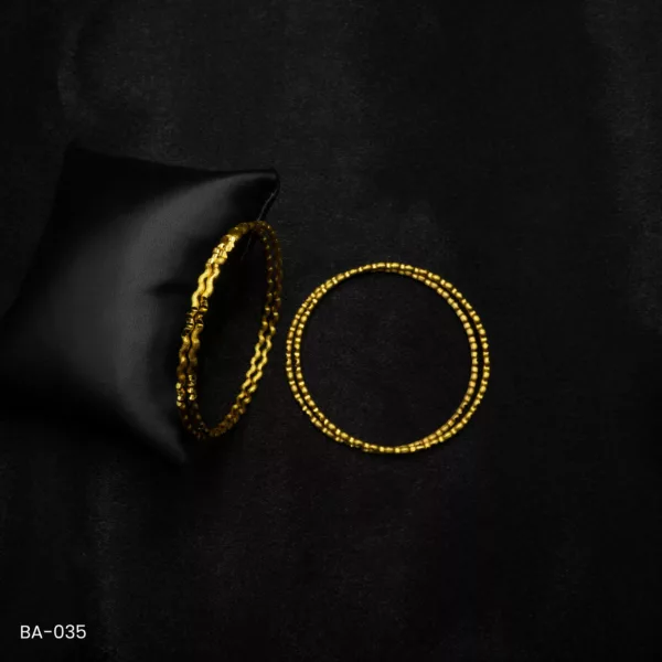 BA-035 - Gold Plated 4 Pcs Set Bangles