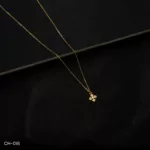 CH-018 - Rose Gold Plated American Diamond Locket Chain Necklace