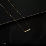 CH-019 - Rose Gold Plated American Diamond Locket Chain Necklace