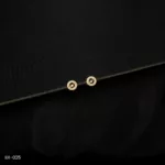 ER-025 - Twinkling Twilight Small Gold Plated Round American Diamond Earrings