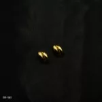 ER-141 - Regal Radiance Gold Plated Statement Curved Stud Earrings