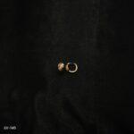 ER-146 - Hoop Elegance Gold Plated American Diamond Contemporary Hoops