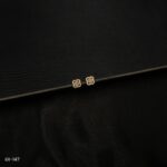 ER-147 - Splendid Gold Plated Lustrous American Diamond Studs