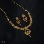 NS-119 - Golden Glory Antique Finish Temple Necklace Set