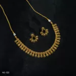 NS-120 - Golden Grandeur Collar Temple Necklace Set in Antique Gold Plating