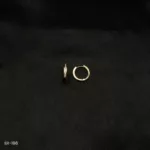 ER-196 - Classic and Chic Gold Plated Hoop Earrings with American Diamond Accents