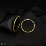 BA-047 - Timeless Gold Plated Bangles with American Diamond Diamond Accents