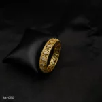 BA-050 - Sophisticated Gold-Toned American Diamond Studded Bangle