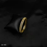 BA-060 - Elegant Gold-Toned American Diamond Bangle