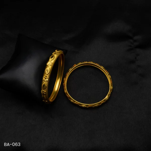BA-063 - Gold Plated 2 Pcs Set Bangles