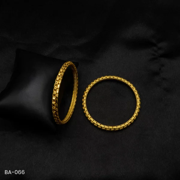 BA-066 - Gold Plated 2 Pcs Set Bangles