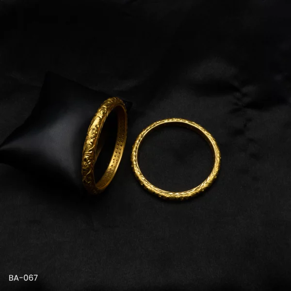 BA-067 - Gold Plated 2 Pcs Set Bangles