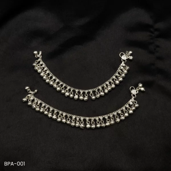 BPA-001 - Silver Plated Anklets For Babies
