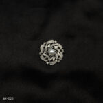 BR-025 - Glittering Pearl and Crystal Saree Pin Fashion Brooch