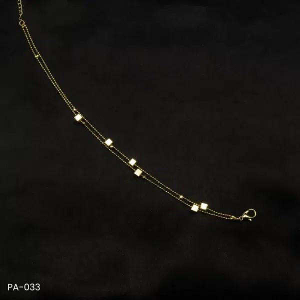 PA-033 - Minimalist Single Leg Gold Plated Anklets